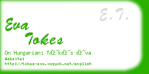 eva tokes business card